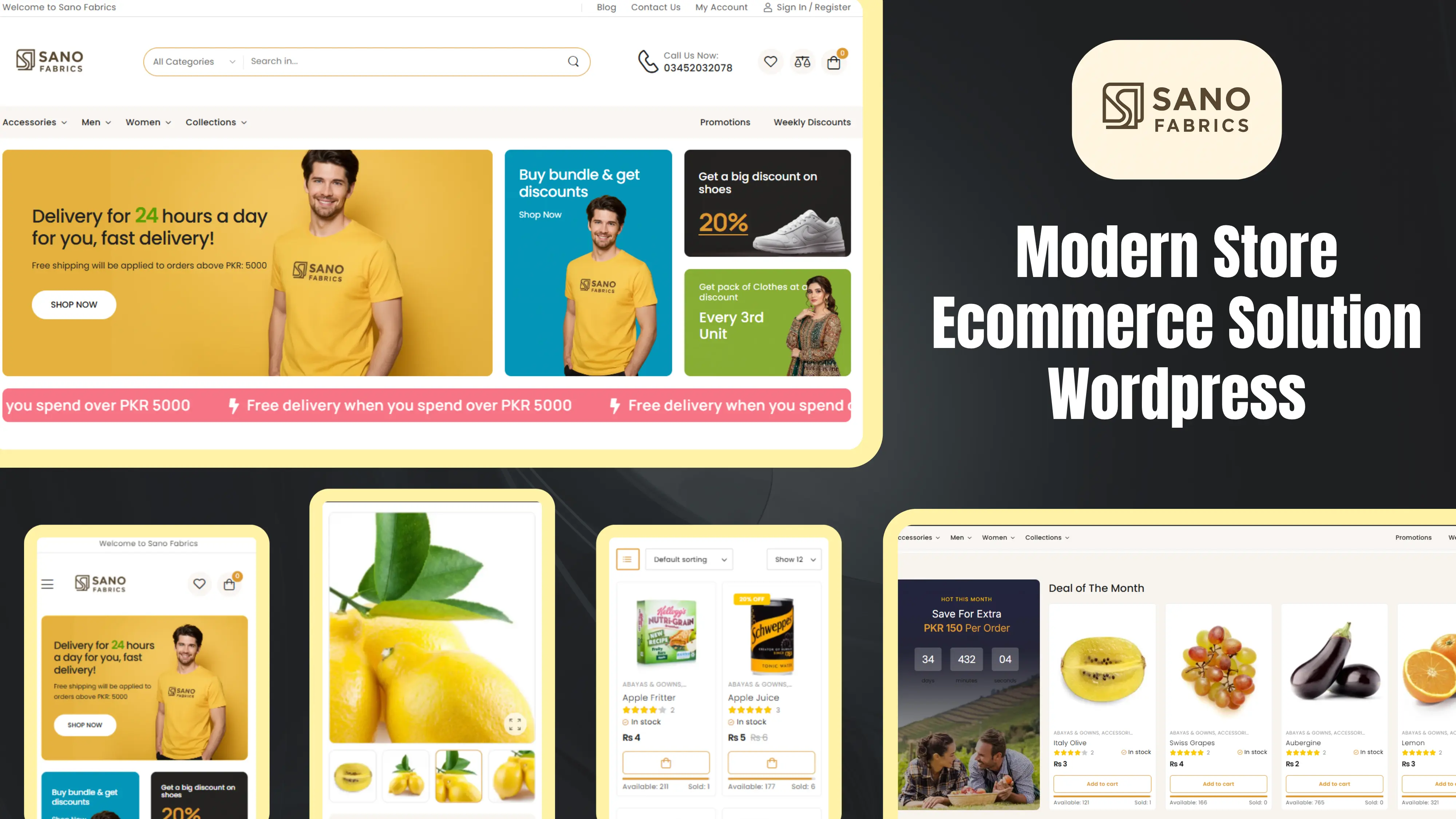 Sano Fabrics – Modern E-Commerce Experience